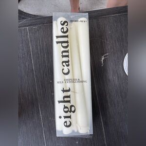 Trader Joe's Elegant Dripless Self Extinguishing Taper Cream Candles